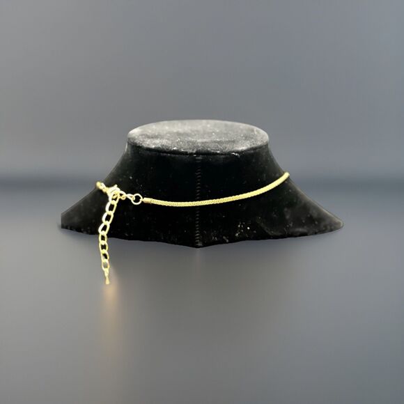 Bohemian Turquoise Blue Fringe Statement Necklace With Gold Chain - Picture 4 of 4